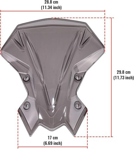الزجاج الأمامي لـ Kawasaki Z900 20-24، الزجاج الأمامي للدراجة النارية، عاكس الهواء للرياح الأمامية، الزجاج الأمامي لـ Kawasaki Z900 2020-2024، Z650 2021-2024 (رمادي فاتح) in Saudi Arabia