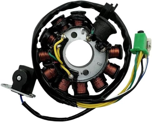 الإشعال الثابت مغناطيسي 11 القطب 6 لفائف 12 فولت متوافق مع قطع غيار السيارات والدراجات النارية GY6 125 150cc الدراجة سكوتر ATV Roketa in Kuwait