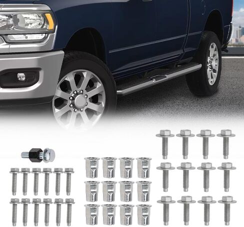 CROSSDESIGN Tubular Side Step Hardware Kit Compatible with Dodge RAM 1500 2500 3500 2013-2019/Dodge RAM 4500 5500 2014-2019 in Saudi Arabia