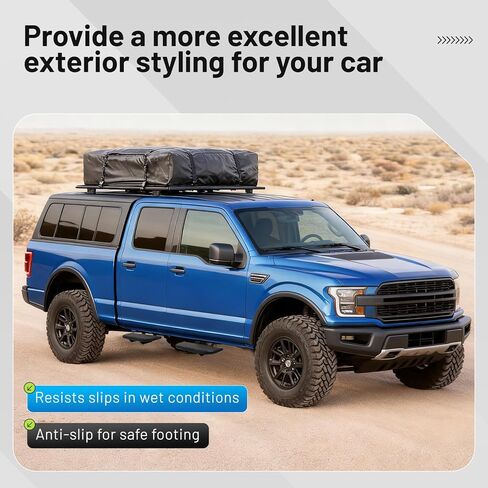 خطوات جانبية متوافقة مع 2015-2023 Ford F-150 F150 SuperCrew Cab Pickup 4 أبواب، لوحات تشغيل عالية القوة، قضبان خطوات فولاذية، مجموعة من 4 قطع مطلية بالمسحوق in Saudi Arabia