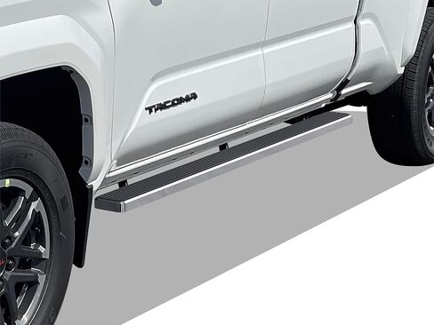 Tuxtreme (304 Stainless Steel Polished Silver 5 inches) Running Boards Nerf Bars Side Steps Compatible with Toyota Tacoma 2024-2026 Double Crew Cab (Incl. Hybrid Model) in Kuwait
