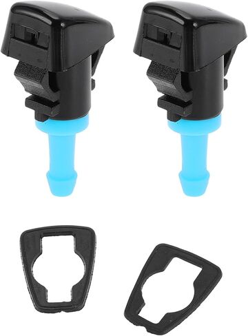 Windshield Washer Nozzle for Dodge Durango 2004-2009 Durable No.4805742AB | Front Windshield Spray Nozzles Wiper Spray Washer Jet Black ABS 2 Pcs in Saudi Arabia