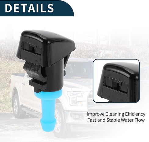 Windshield Washer Nozzle for Dodge Durango 2004-2009 Durable No.4805742AB | Front Windshield Spray Nozzles Wiper Spray Washer Jet Black ABS 2 Pcs in Saudi Arabia