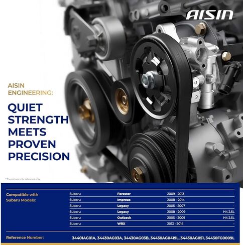 AISIN PSPF-00387 Power Steering Pump - Compatible with Subaru Outback 2005-2009, Forester 2009-2013, Impreza 2008-2014, Legacy 2005-2009, WRX 2013-2014 - 2.5L in Saudi Arabia