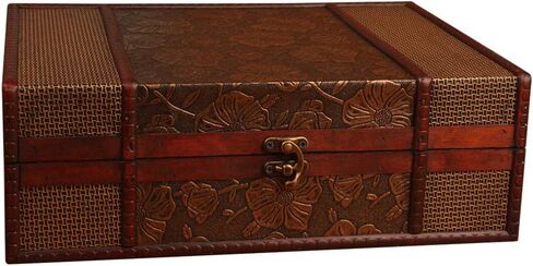 Cabilock Memory Box Wooden Desktop Storage Boxes Wood Treasure Box for Books Jewelry Document Box without Lock (Lotus) Storage Boxes Decorative in Saudi Arabia