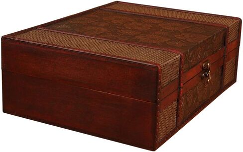 Cabilock Memory Box Wooden Desktop Storage Boxes Wood Treasure Box for Books Jewelry Document Box without Lock (Lotus) Storage Boxes Decorative in Saudi Arabia