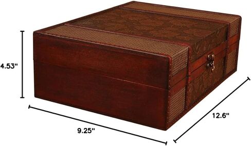 Cabilock Memory Box Wooden Desktop Storage Boxes Wood Treasure Box for Books Jewelry Document Box without Lock (Lotus) Storage Boxes Decorative in Saudi Arabia