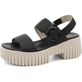 UBFEN Womens Platform Sandals with Low Wedge - Adjustable Ankle Strap, Arch Support Cushion Footbed, Comfortable Lightweight Buckle Sandals in Kuwait