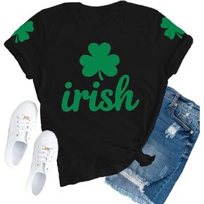 St Patricks Day Shirts Womens St. Paddys Day Shamrock Tshirt Lucky Teacher Short Sleeve in Saudi Arabia