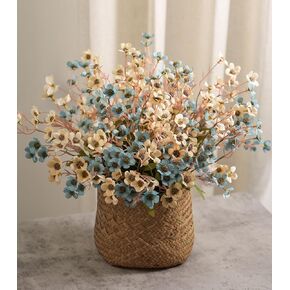 زهور برية صناعية داخلية، 12 قطعة سيقان طويلة من الزهور الصناعية الحريرية لمزهرية حشو الطاولة المركزية ترتيب الزهور لديكور المنزل، أخضر عاجي in Kuwait