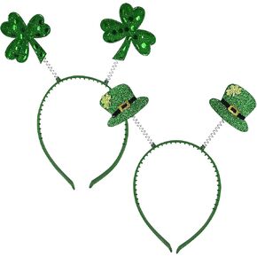St Patricks Day Headband, 2-Pack St Patricks Day Accessories Headband for Women, Green Shamrock Headbands, St Patrick's Irish Headbands(Green-B, One Size) in Kuwait