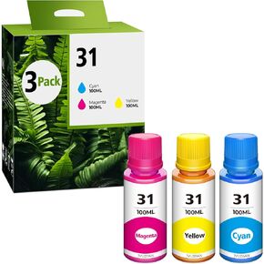 31 32XL Black Ink Bottles Set Compatible Replacement for HP 31 32XL Compatible for HP Smart-Tank 7301 7602 5101 7001 6001 5103 Ink Refill, Smart-Tank Plus 651 551 455 All-in-One Printer 2P in Kuwait
