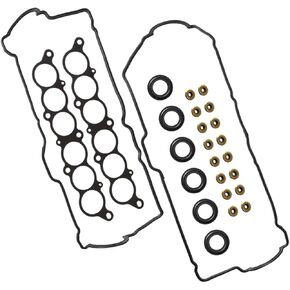Valve Cover Gasket Set with Spark Plug Tube Seals FIT 1995-2004 Toyota Tacoma 4Runner Tundra T100 3.4L V6 5VZ-FE, NBR Rubber Replaces VS50422R VC203 (Excluding Semi-circular Plugs) - 1 Set in Kuwait