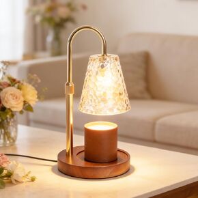 Leopard Candle Warmer Lamp with Timer & Dimmer, Vintage Wickless Candle Heater Lamp for All Jar Candles, Adjustable Height Wax Melt Lamp, Gift for Mother Her Birthday House Warming Home Decor in Saudi Arabia