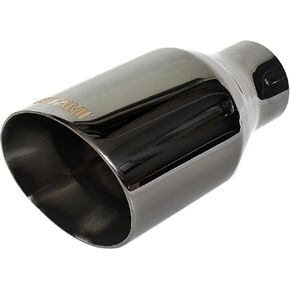 NETAMI NT-2575 Exhaust tip Double Wall Stainless Steel Black Chrome 2.5" Inlet to 4" outlet in Kuwait
