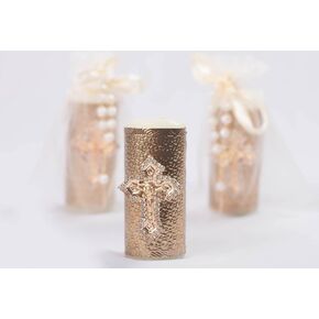 Recuerdos de Bautizo, Primera Comunión,Bodas y Bautizo 12 velas pequeñas con Misterio y Bolsa de Organza incluidos Opción Amazon in Saudi Arabia