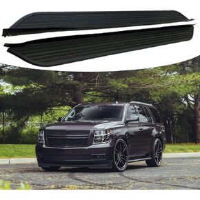 2PCS Side Steps Running Boards Fits for Chevrolet Tahoe 2015-2020 Fixed Steps (RB02-Aluminum) Black in Kuwait