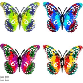 ديكور حائط على شكل طائر طنان معدني، ديكور فني جداري لساحة الطيور الطنانة الملونة للاستخدام في الأماكن الخارجية والداخلية. مثالية للفناء والسياج والحديقة وغرفة المعيشة وديكور الشرفة - زخارف معلقة لرفع المساحة الخاصة بك in Kuwait