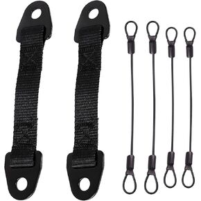 أحزمة حدود الباب شديدة التحمل لـ Can-Am Defender & Defender Max Limited (2020 إلى الوقت الحاضر) - فتحة باب واسعة طويلة جدًا، نايلون متين وفولاذ مقاوم للصدأ، عبوتان باللون الأسود in Kuwait