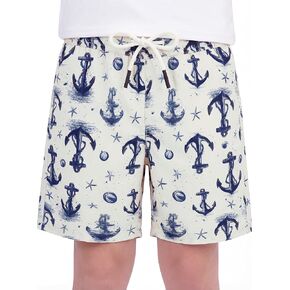 Boys Swim Trunks Quick Dry with Stretch Compression Liner, Beach Shorts for Toddler, Size 2T to 6 7 8 10 12 14 16 in Saudi Arabia
