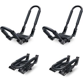 Folding Kayak Roof Rack 1 Pair 2pcs Foldable J-Bar Heavy Duty Kayak Carrier Universal Fit for Square Oval Factory Crossbars for Kayaks Canoes Surfboards Ski Boards in Kuwait