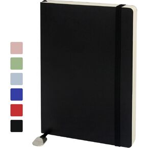 دفتر يوميات WETLOTE A5، غطاء ناعم - خط/شبكة/فارغ 5.6 بوصة × 8.25 بوصة، 208 صفحة، مجلة جلدية ناعمة للمنزل والعمل والمدرسة (أحمر، مربع) in Kuwait