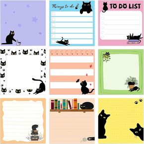 9 Pcs Highland Cow Sticky Notes, 3x3 Inch Cute Self Stick Notepads, Funny Adhesive Memo Pad, Office Decor Gifts, Desk Accessories for School Supplies in Saudi Arabia