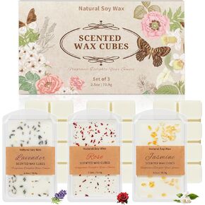 يذوب شمع STRN، مكعبات شمع الصويا المعطرة الممزوجة بالزيت العطري واللافندر والياسمين وخشب الصندل، 6 روائح طويلة الأمد لتدفئة الشمع، والمنزل، واليوجا، والمنتجعات الصحية، 2.5 أونصة*6 عبوات in Kuwait
