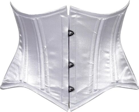 Daisy corsets Women's Daisy Corsets Womens White Satin Mini Cincher Underbust Corset Waist Cincher Busk Closure & Plus Size in Saudi Arabia
