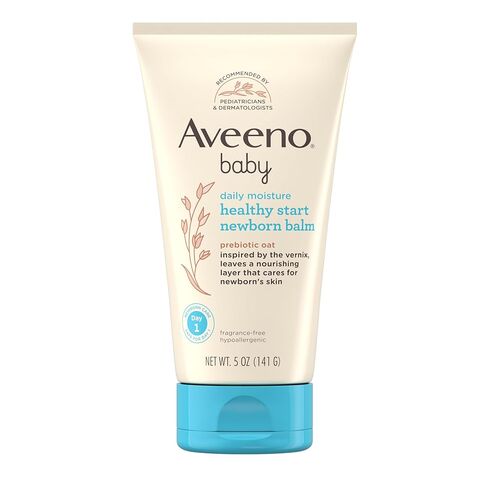 Aveeno Baby Healthy Start Nourishing Newborn Balm, Hypoallergenic Baby Skin Balm with Prebiotic Oat Leaves a Nourishing Layer to Care for Newborn Skin, Fragrance-Free, 5 oz in Kuwait