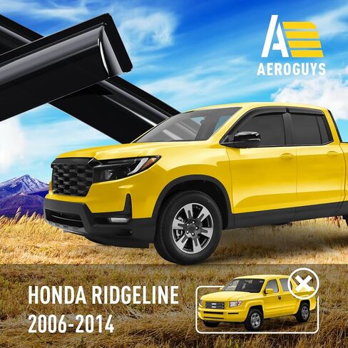 Extra Durable Window Deflectors Tape-On Window Visors Rain Guards Fit for Honda Ridgeline 2017-2026, Sun Visors, Wind Vent for Shades, Exterior Car Accessories - 4pcs. AG0510 in Saudi Arabia