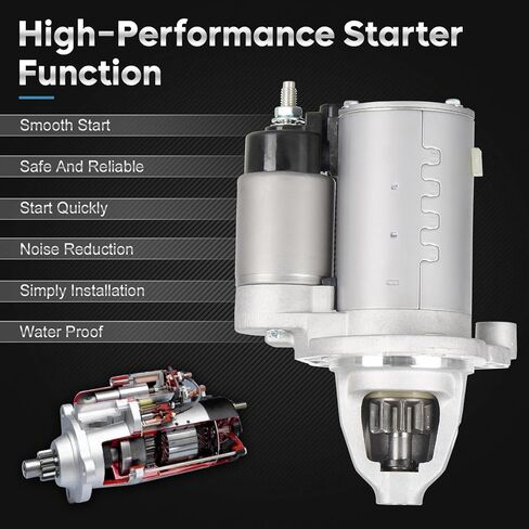 New Starter 3.6 3.6L for Jeep Wrangler 2012-2017, Wrangler JK 2018, for Chrysler 300 2017-2019, for Dodge Charger 2017-2019, for Ram 1500 2017-2019, 1500 Classic 2019, Replaces# 56029852AA, 19202 in Saudi Arabia
