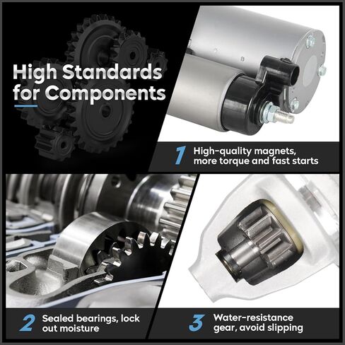 New Starter 3.6 3.6L for Jeep Wrangler 2012-2017, Wrangler JK 2018, for Chrysler 300 2017-2019, for Dodge Charger 2017-2019, for Ram 1500 2017-2019, 1500 Classic 2019, Replaces# 56029852AA, 19202 in Saudi Arabia