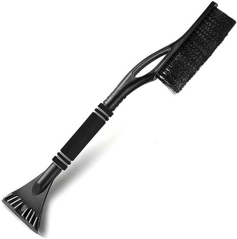Ice Scraper with Brush, Featuring a Detachable Window Wiper Blade, for Automotive ice and Snow Removal-Black in Saudi Arabia