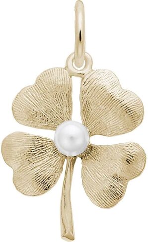 Rembrandt Four Leaf Clover w/Simulated Pearl Charm in Saudi Arabia