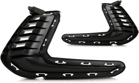 زخرفة ضوء الضباب تناسب Hyundai Elantra 2017 2018، جانب السائق والراكب، للطرز التي لا تحتوي على مصابيح تشغيل نهارية، أسود، استبدال HY1038125، HY1039125 in Kuwait