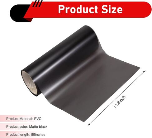 Car Light Film Sticker Sheet Roll, Matte Taillight Decorative Tint Film, Waterproof Self-adhesive Light Tint, Cuttable DIY Modification Accessory for Most Vehicles (Black) in Kuwait