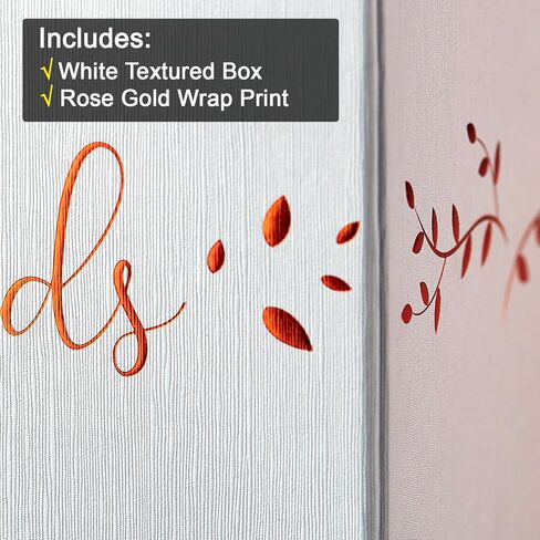 White & Rose Gold Card Box, Large 12" Gift Card Holder, Wedding Mailbox, Sweet 16, Birthday Party, Graduation, Baby & Bridal Shower, Quinceanera, Money Basket, Funeral, Retirement, Pink Envelope Box in Kuwait