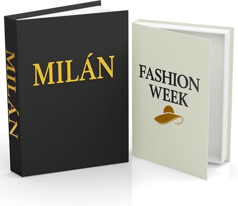 Fake books for decoration - Set of Two - Cardboard and linen - Decor Books for coffee table - Decorative boxes for home decor aesthetic - box storage (Art of Art) in Saudi Arabia