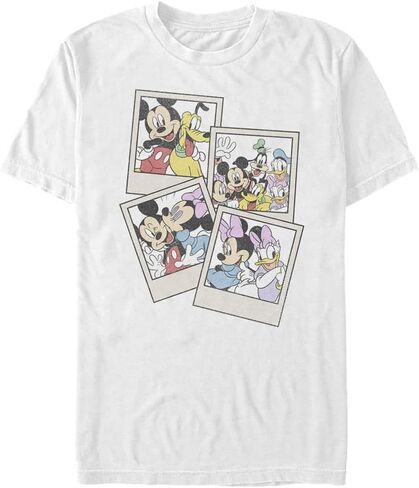 Disney Big & Tall Classic Mickey Polaroids Men's Tops Short Sleeve Tee Shirt in Saudi Arabia