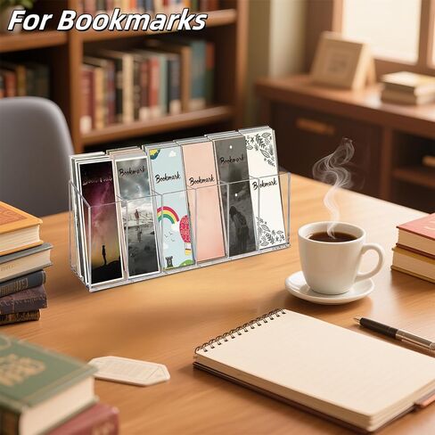 Hacaroa 2 حزمة حامل أقلام أكريليك 6 مقصورات، منظم فرشاة ماكياج واضح مع فواصل قابلة للإزالة، حامل فرشاة التجميل الاكريليك Boomark لأقلام الحواجب، علامات، مكتب مكتب، الغرور in Saudi Arabia