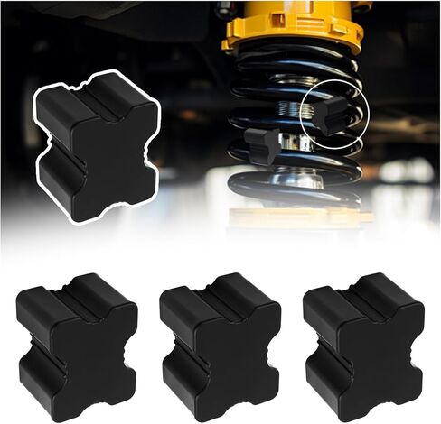 4PCS Car Coil Spring Spacer Rubber,Heavy Duty Coil Spring Booster Car Lift Blocks for Lifting 1" to 1.5" Springs Spacing,Universal Front & Rear Coils Over Springs Spacers for Cars in Kuwait