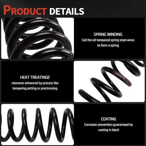 Rear Left & Right Suspension Coil Spring Set Compatible with 2004-2013 BMW E90 320i 325i 330i 335i 335d E91, Replace# 33536764393, 33536767336 2PCS in Kuwait