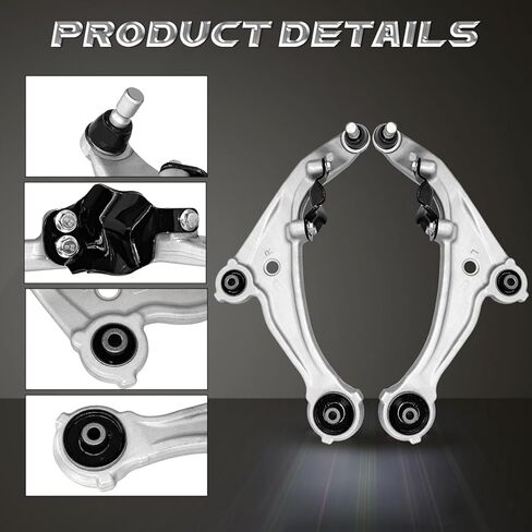 POWERGEAR Control Arm,2PCS Front Lower Control Arm with Ball Joint Driver & Passenger Side Suspension Kit FIT for 2007-2012 Nissan Altima, 2013 Altima Coupe 2-Door in Saudi Arabia
