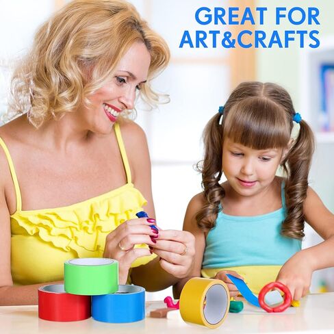 36 Rolls Colored Duct Tape Bulk 10 Yards x 2 Inch Rainbow Heavy Duty Waterproof Colorful Duck Tape for DIY Craft Art Packaging Color-Coding Home School Office(Multi Colors) in Saudi Arabia