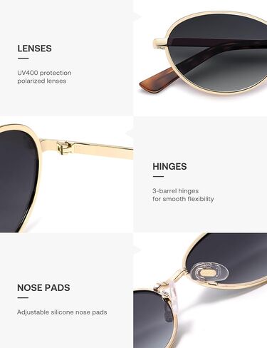 SOJOS Trendy Oval Cay Eye Polarized Sunglasses for Women Men, Chic 80s 90s Retro Fashion Sunnies SJ1279 in Saudi Arabia
