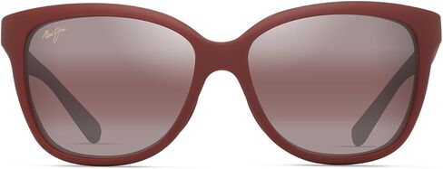 نظارات شمسية نسائية من Maui Jim مستقطبة على شكل عين القطة، لون عنابي صلب غير لامع/Maui Rose® مستقطبة، مقاس متوسط in Saudi Arabia