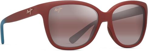 نظارات شمسية نسائية من Maui Jim مستقطبة على شكل عين القطة، لون عنابي صلب غير لامع/Maui Rose® مستقطبة، مقاس متوسط in Saudi Arabia