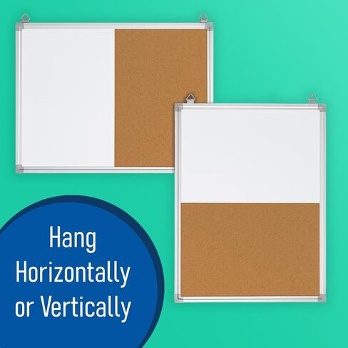 Flipside Products 18" x 24" Combo Cork/Dry Erase, Aluminum Framed Board, Half Cork, Half Magnetic Dry Erase, Whiteboard, Bulletin Board, Office Wall in Saudi Arabia