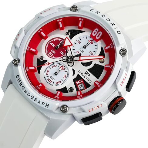 Men's Fashion Watch Silicon Band Business Quartz Watches Luxury Waterproof Luminous Analog Display with Date Chronograph Multifunctional Watch in Saudi Arabia